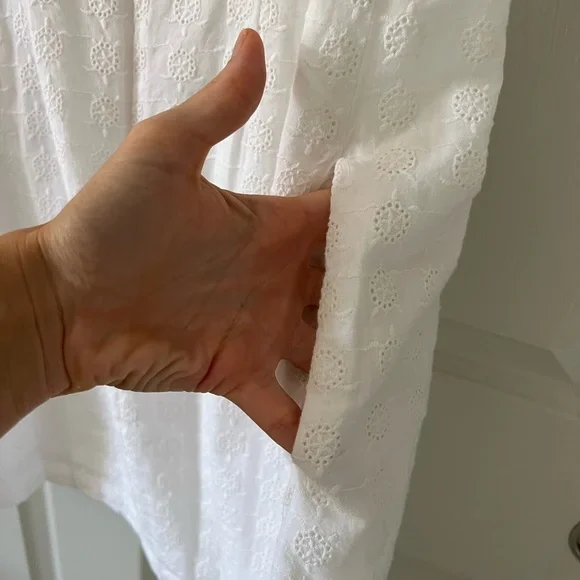 Tori Richard White Textured Mini Dress - Picture 6 of 7